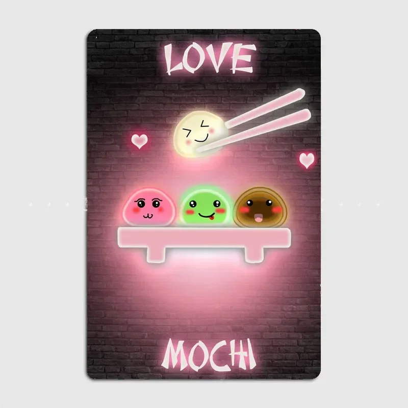 Home Cinema Food - LIEBE MOCHI Essen Neon Zeichen Metall