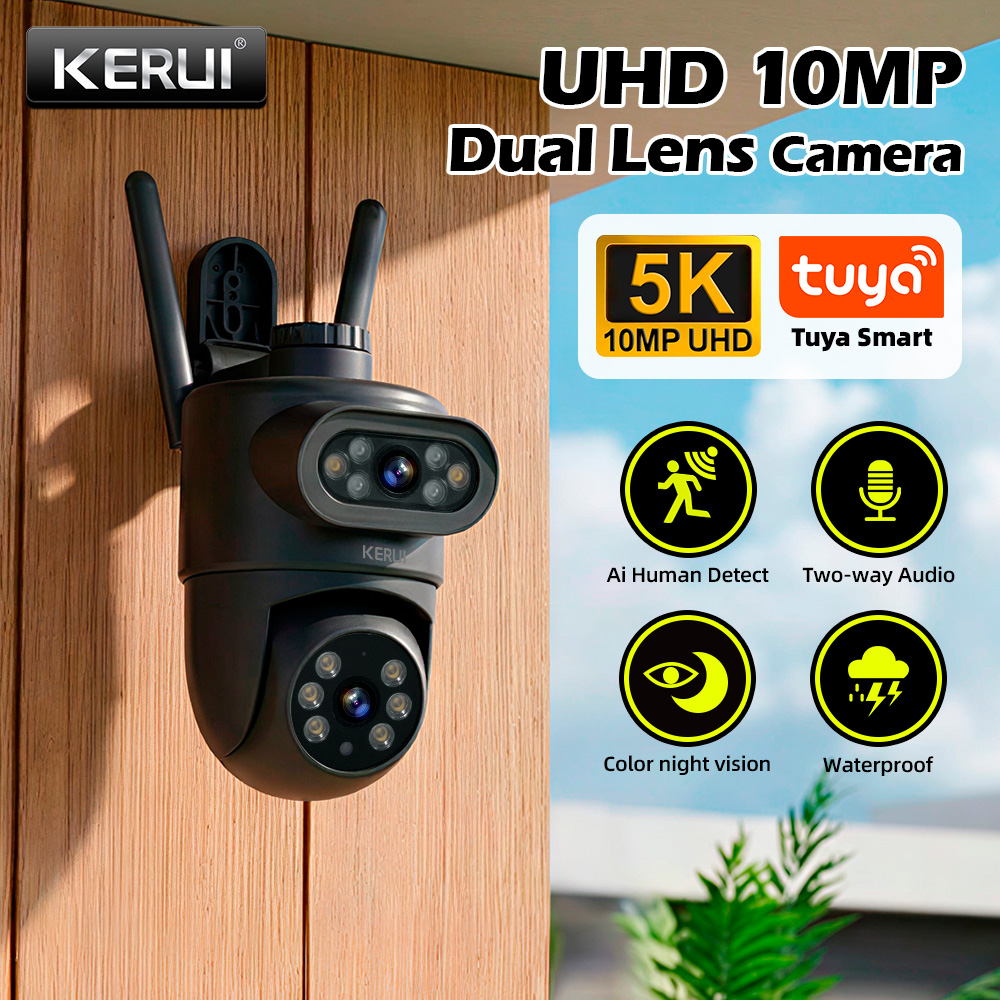 Home Cinema Wall Panels - KERUI 5K 10MP HD WLAN PTZ