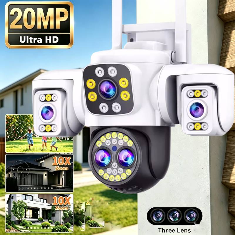 Home Cinema Wall Panels - 20MP Überwachungs-WLAN-Kamera mit vier Objektiven, drei