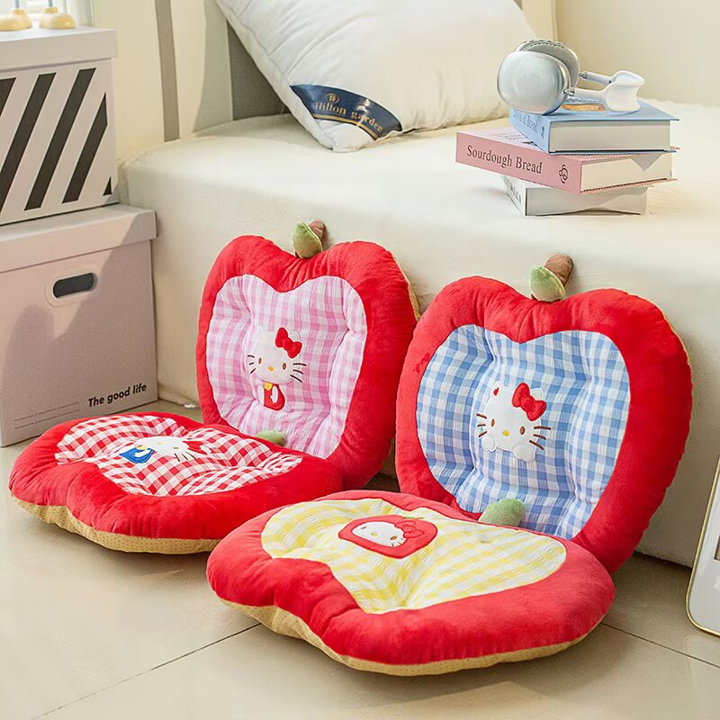 Home Cinema Chairs - Niedliches Hello Kitty Apfelförmiges Plüschkissen, Cartoon-Stuhl-Sitzpolster,