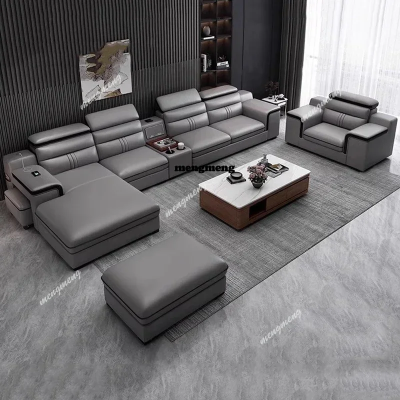 Home Cinema Luxury - AB03 Apartment Moderne Sofas Wohnzimmer Luxus-Ledersofas