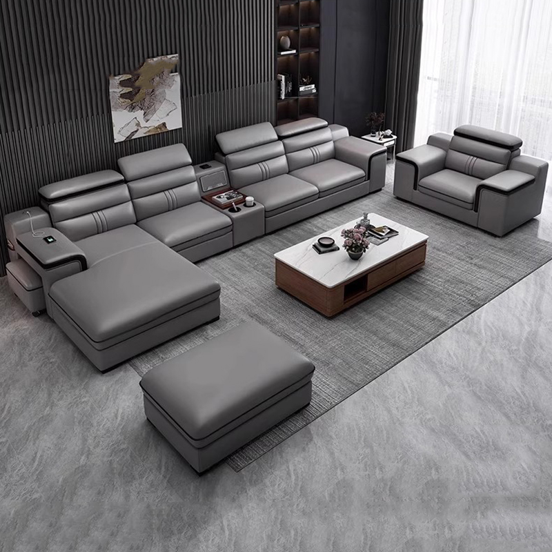 Home Cinema Luxury - Wohnung Moderne Sofas Wohnzimmer Luxus Leder