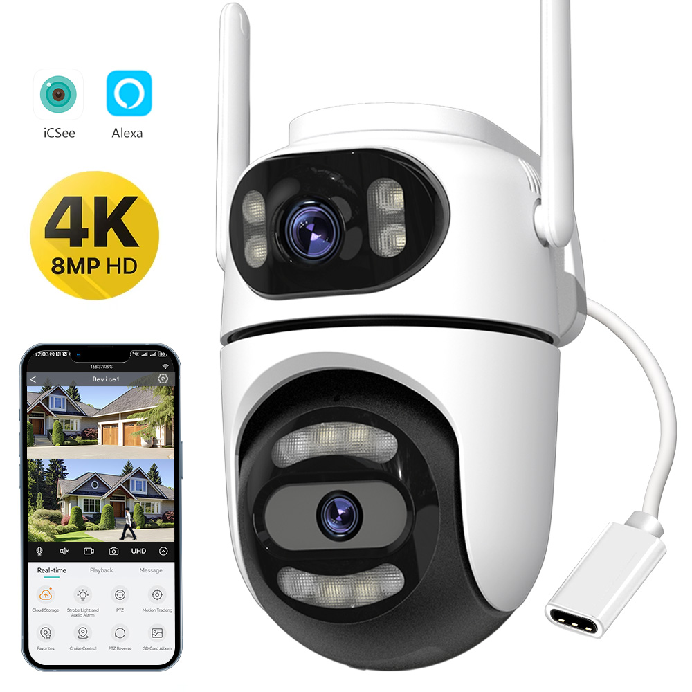Home Cinema Wall Panels - 8MP 4K HD Wifi PTZ Kamera