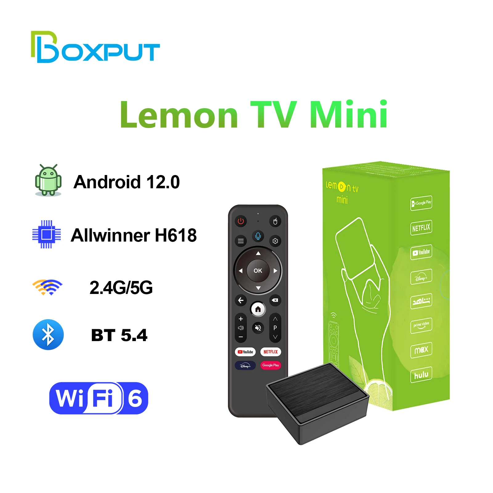 Home Cinema Google - BOXPUT Lemon TV Mini Smart TV