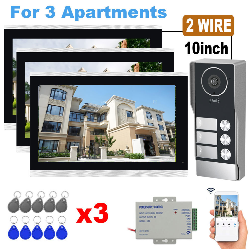Home Cinema Wall Panels - TUYA 5G WLAN 2-3-Wohnungs-Gegensprechanlage mit Video-Türklingel,