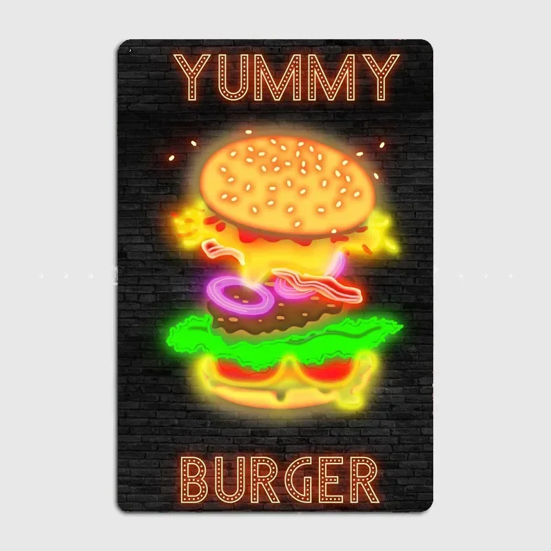 BURGER Essen Neon Schild Metal – Home Cinema Food Bewertung und Preis