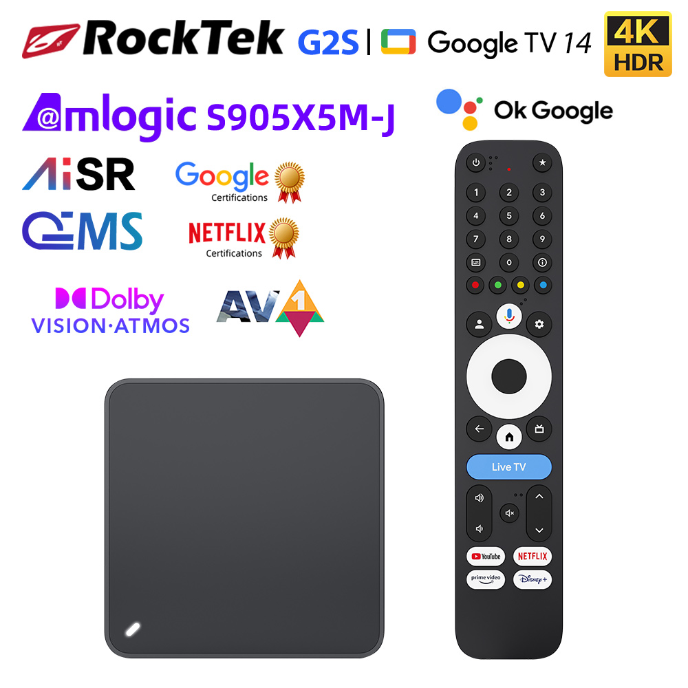 RockTek G2S UHD Google TV Box  – Home Cinema Google Bewertung und Preis