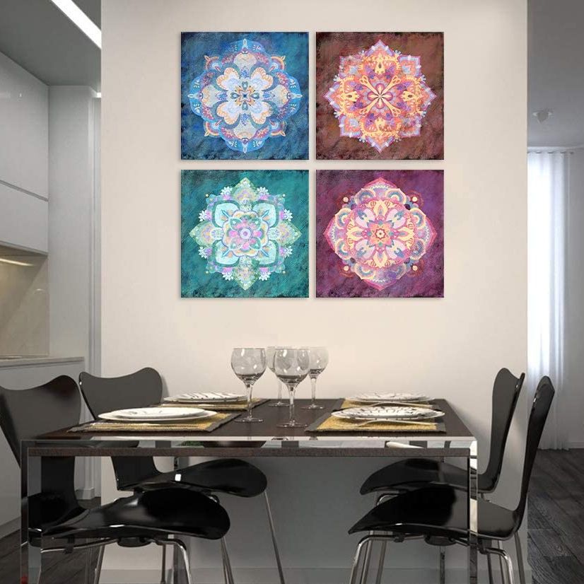 4 stück Mandala Vintage Blumen – Home Cinema Wall Art Bewertung und Preis