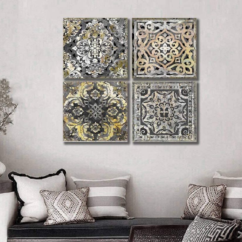 4 stück Mandala Vintage Blumen – Home Cinema Wall Art Bewertung und Preis