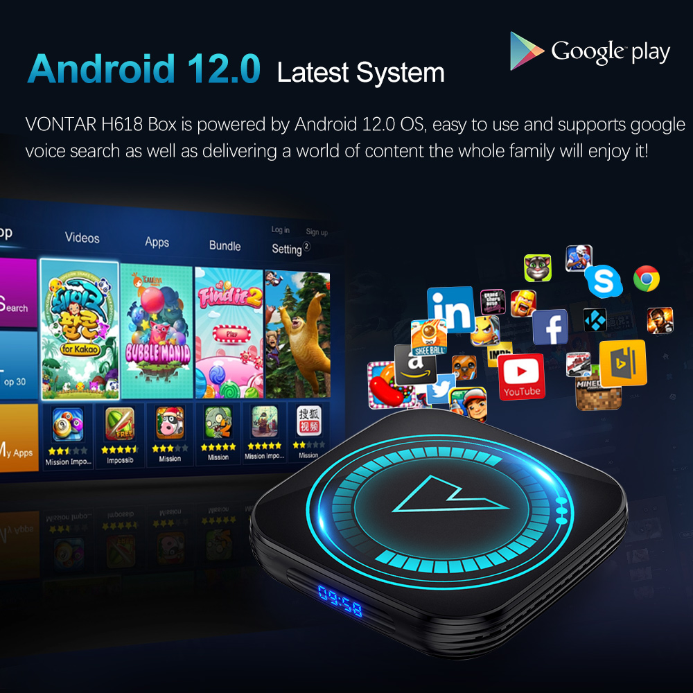 Vontar h618 android 12 tv box  – Home Cinema Google Bewertung und Preis