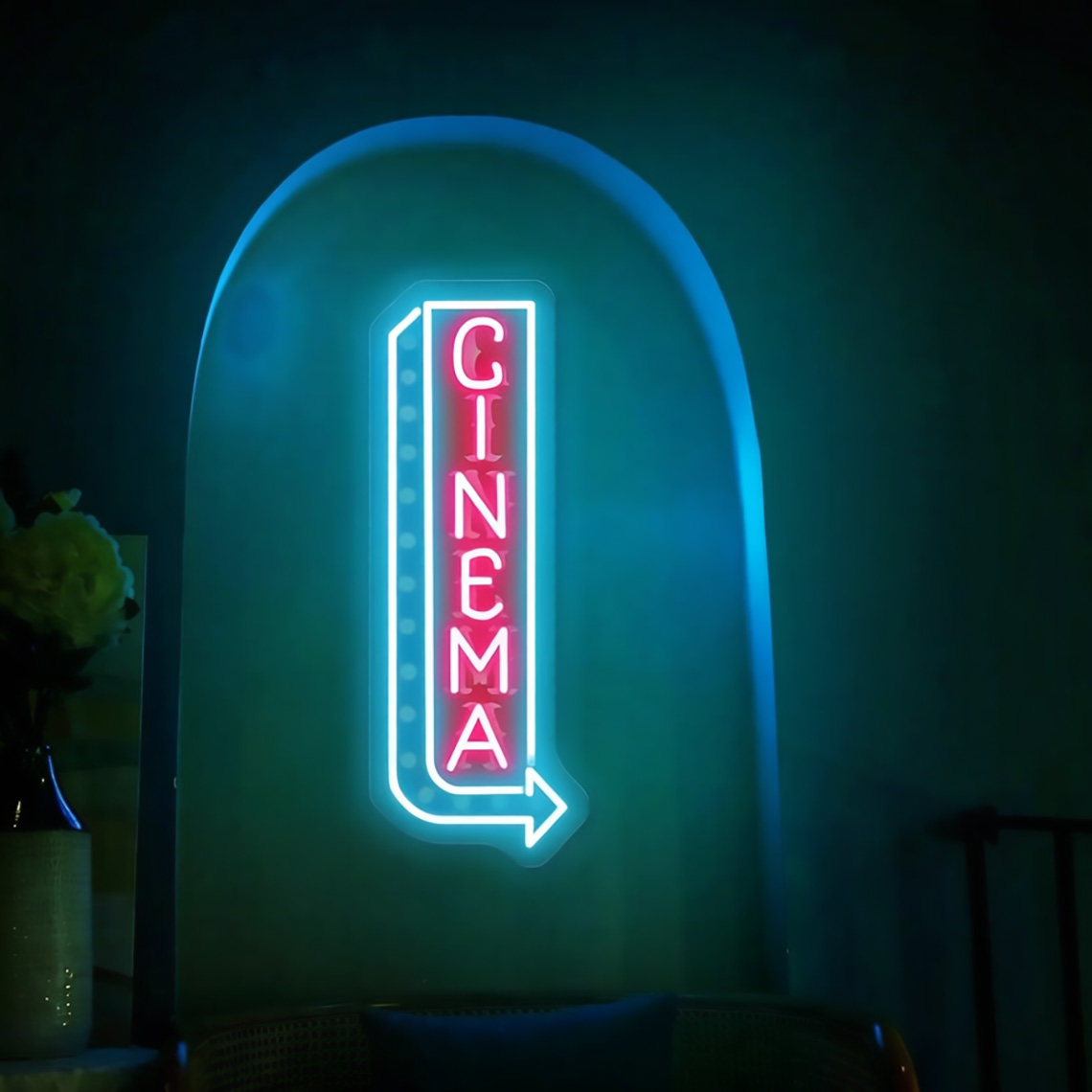 Kino-Neonschild, Kino-Popcorn- – Home Cinema Food Bewertung und Preis