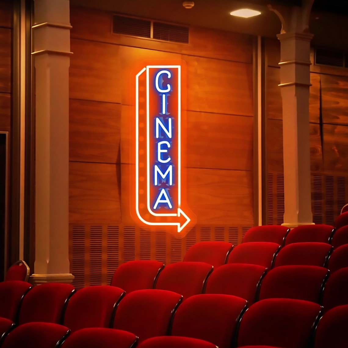 Kino-Neonschild, Kino-Popcorn- – Home Cinema Food Bewertung und Preis