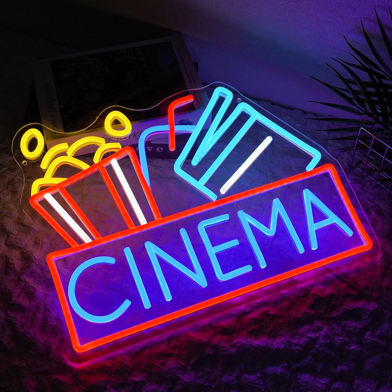 Popcorn Neon-Schild Dimmbares  – Home Cinema Food Bewertung und Preis
